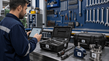 Materiais de manutenção rastreados com RFID em operação offline