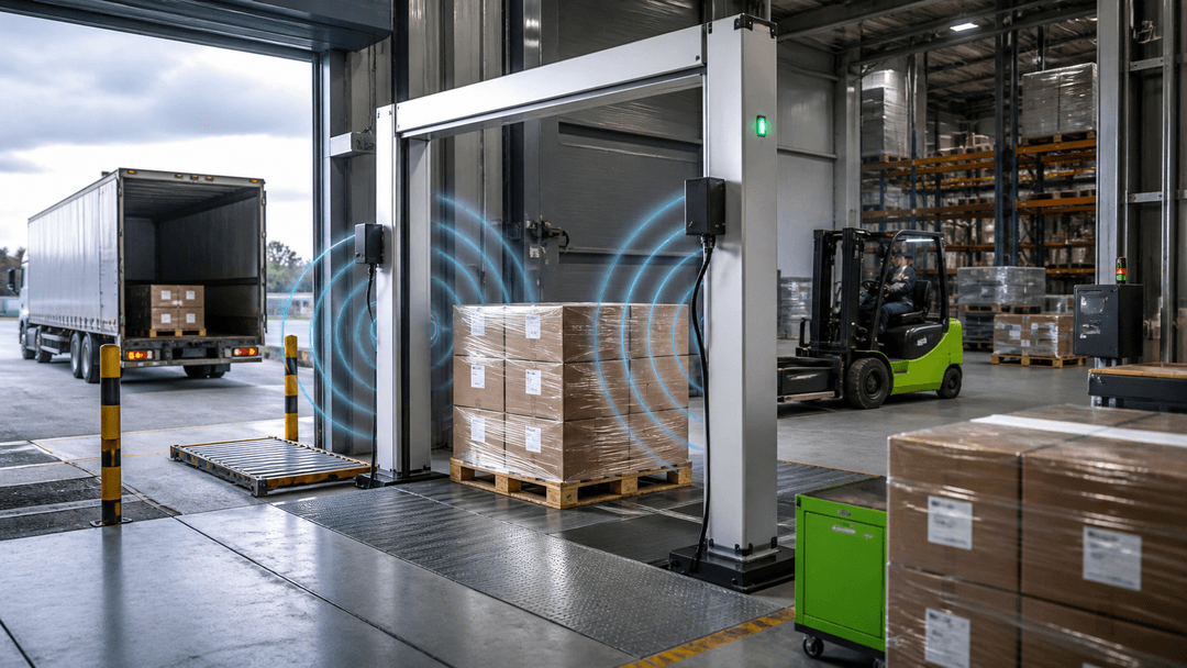 Leitura RFID em passagem de materiais